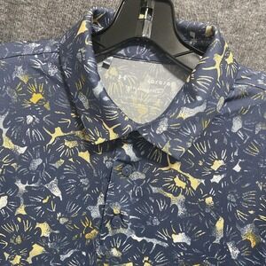 Under‎ Armour Playoff Polo Shirt Mens L Floral Hawaiian Golf Performance Stretch